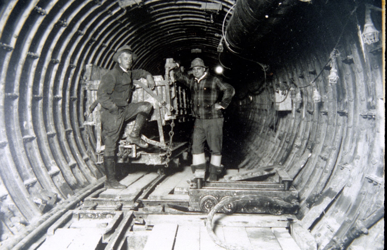 May contain: tunnel, adult, male, man, and person