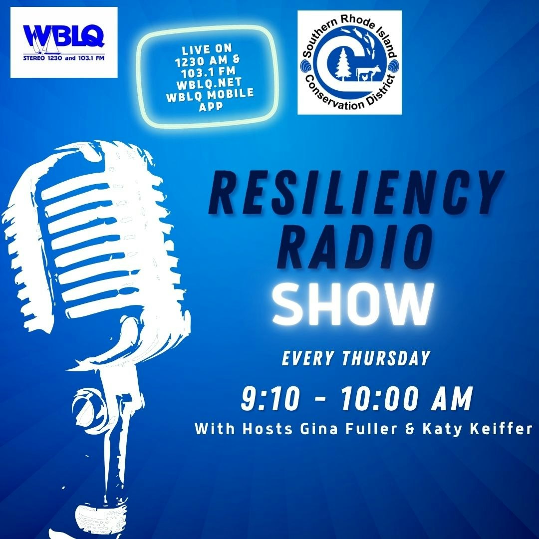 Advertisement for the "Resiliency Radio Show" on WBLQ, airing Thursdays from 9:10 to 10:00 AM with hosts Gina and Katy.