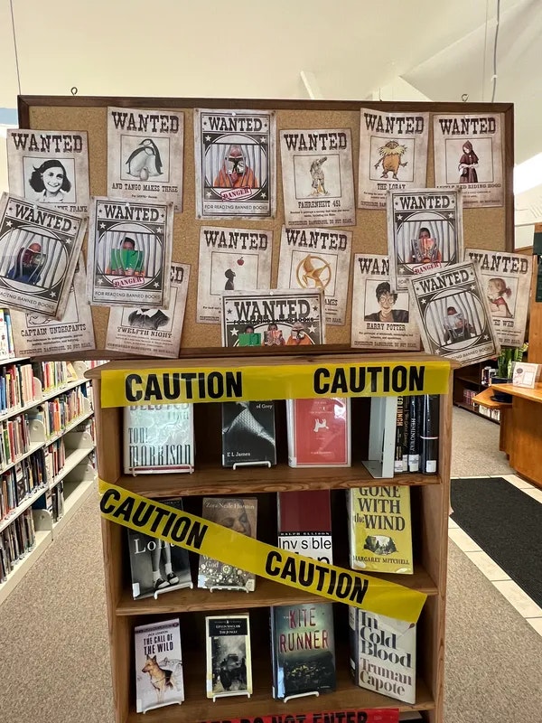 September 2022: Banned Book Display - Langlois Public Library