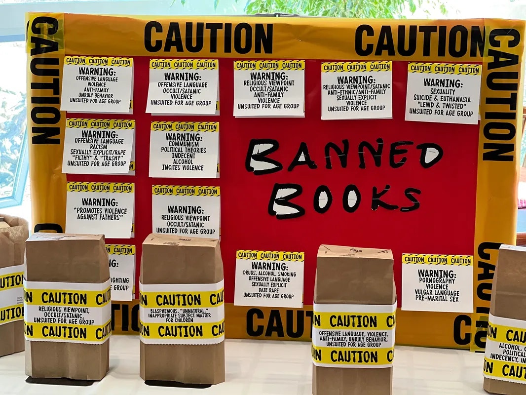 September 2022: Banned Book Display - Langlois Public Library