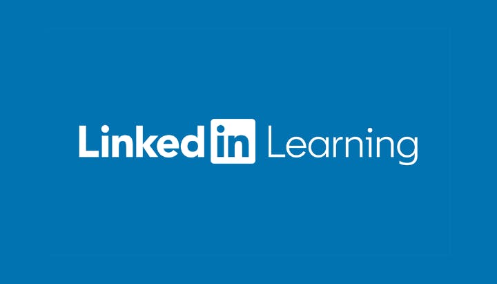 LinkedIn Learning logo on a blue background.