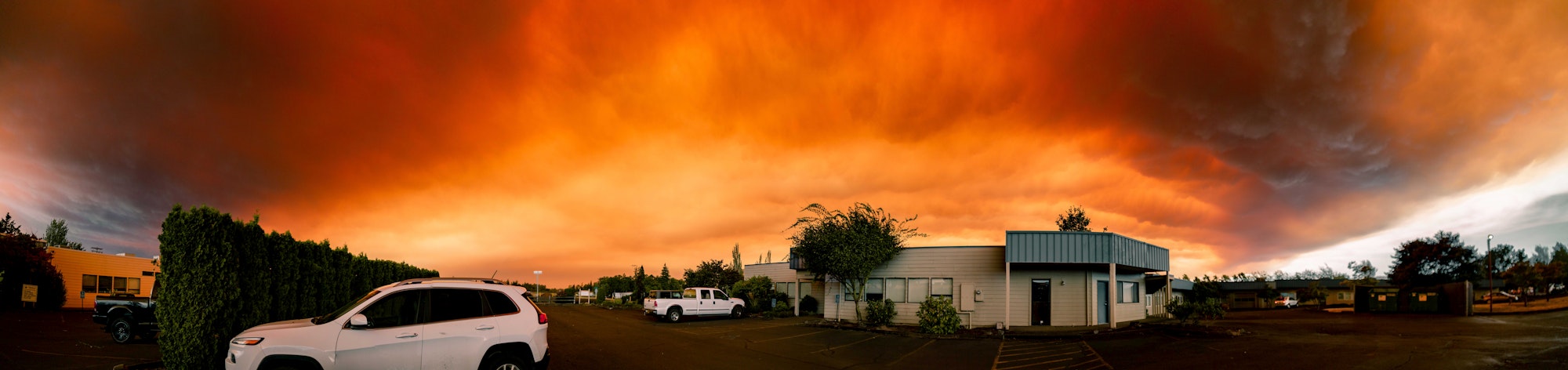 May contain: van, transportation, vehicle, car, automobile, caravan, outdoors, and nature