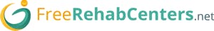 A logo of "FreeRehabCenters.net" with a green swoosh and blue text.