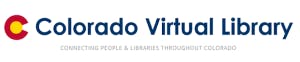 Logo of Colorado Virtual Library with tagline "CONNECTING PEOPLE & LIBRARIES THROUGHOUT COLORADO."