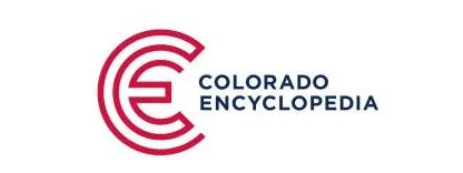 A logo with the text "Colorado Encyclopedia" next to a red circular emblem.