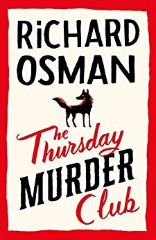 Book cover for "The Thursday Murder Club" by Richard Osman, featuring a fox silhouette.