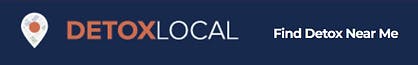 Logo of "DETOXLOCAL" with a tagline "Find Detox Near Me" and a stylized icon.
