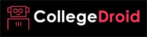 A logo with the text "CollegeDroid" and a stylized robot icon above the text.