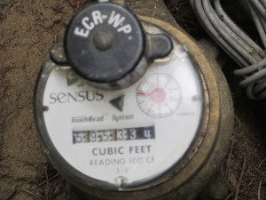 Analog water meter example