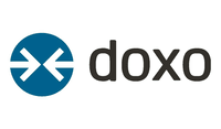 The image features the logo of doxo, a digital payment platform for managing bills and documents.