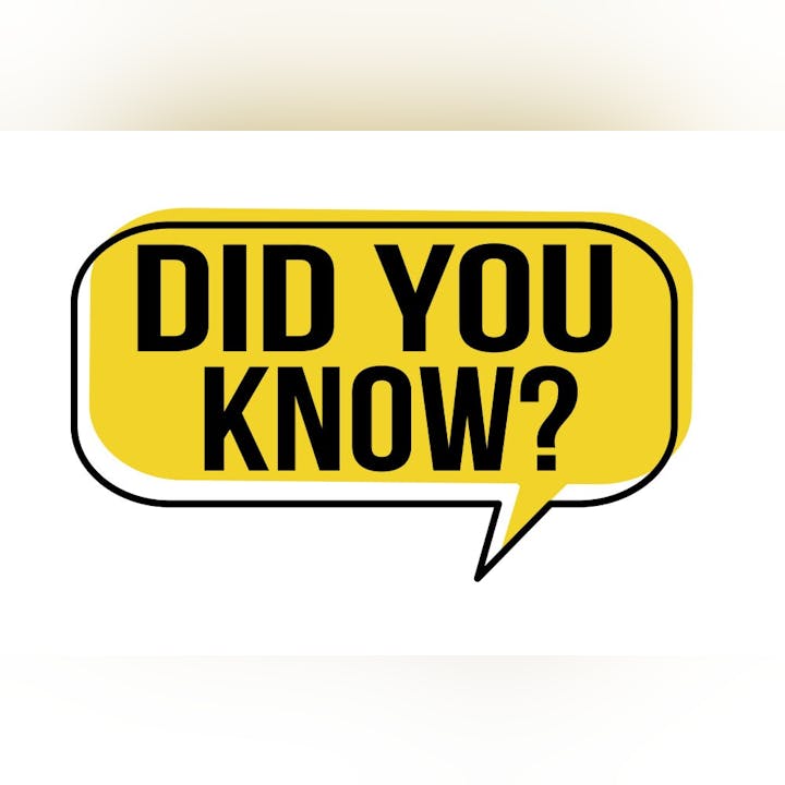A yellow speech bubble with "DID YOU KNOW?" in bold black letters.