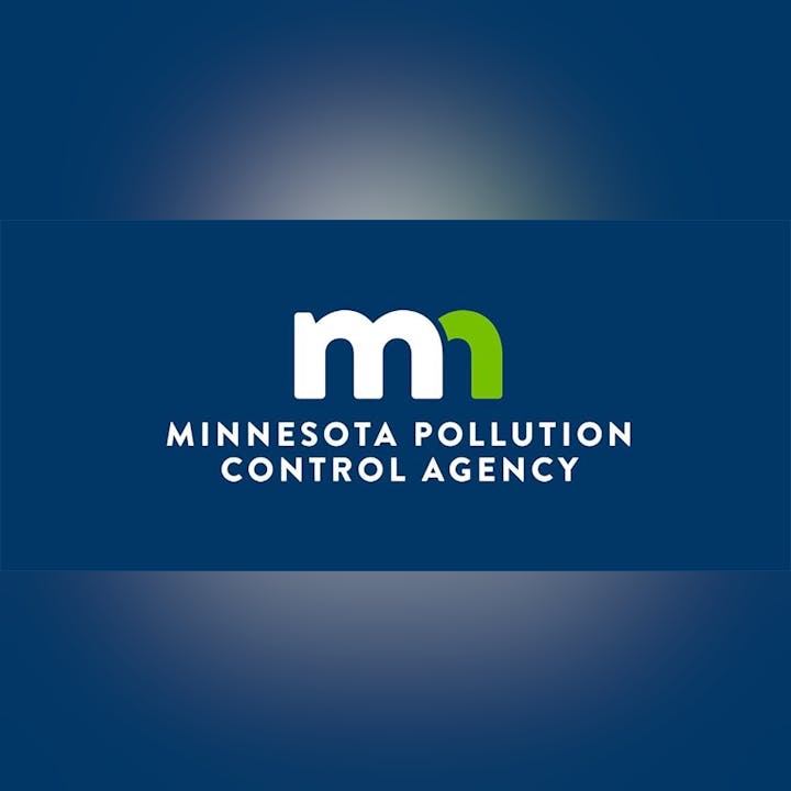 Logo of the Minnesota Pollution Control Agency with blue background, white text, and the letters "mn" in white and green.