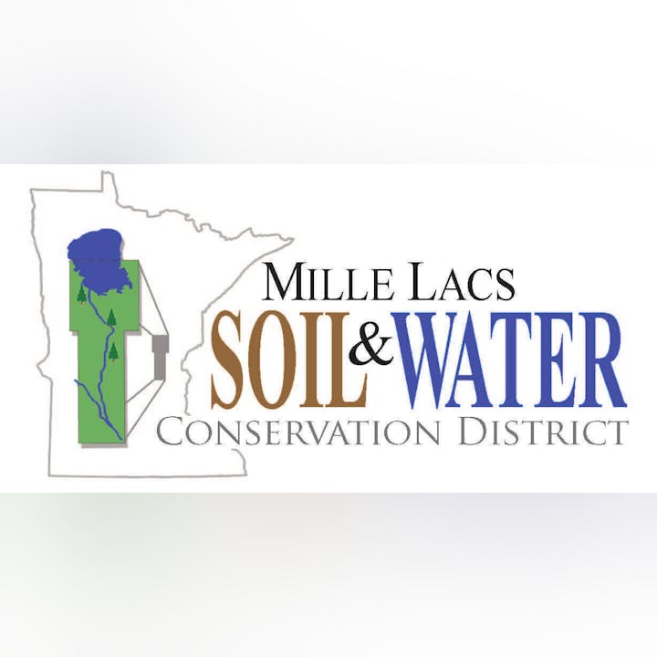 Mille Lacs Soil & Water Conservation District logo with a map and text.