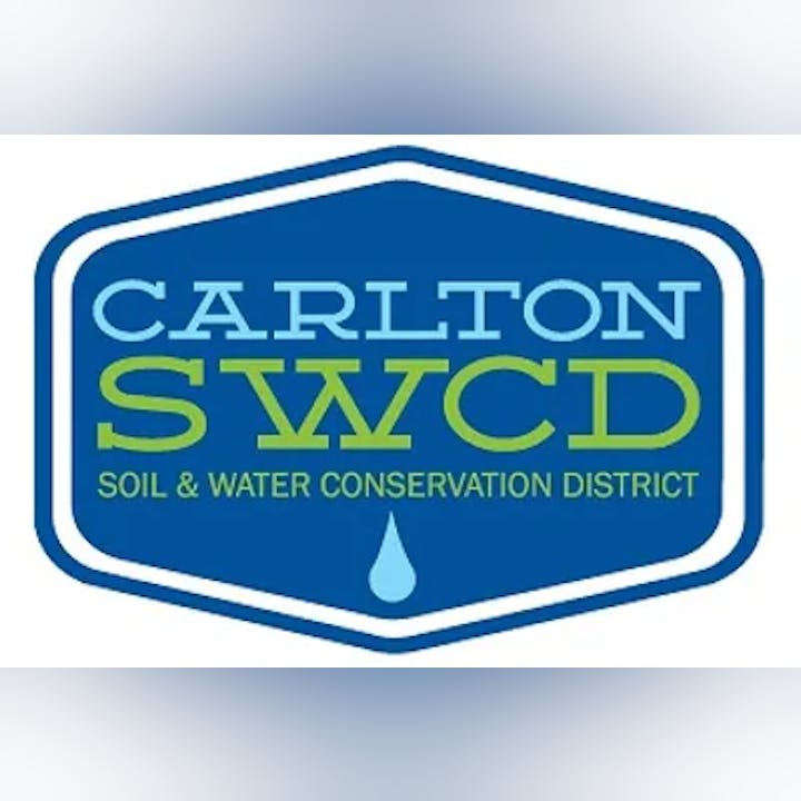 Logo of Carlton SWCD with text "Soil & Water Conservation District" and a water drop design.