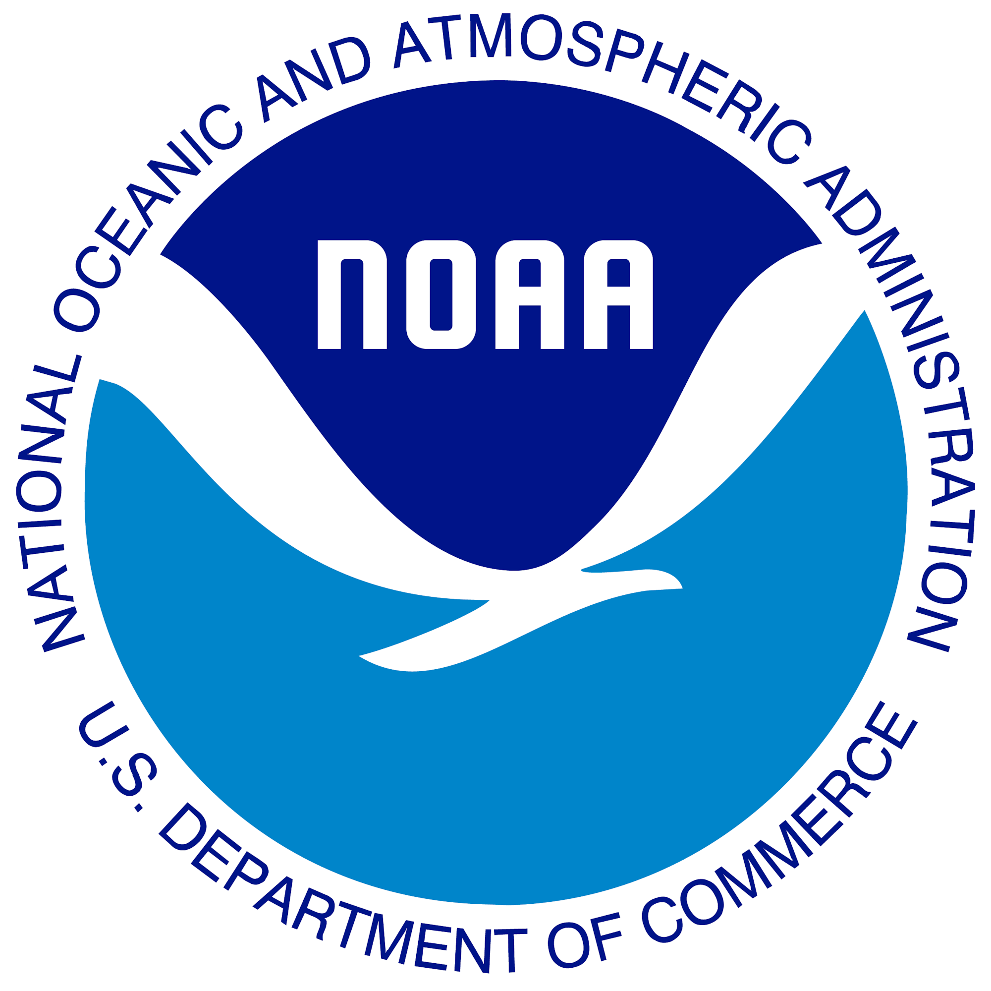NOAA logo: National Oceanic and Atmospheric Administration, U.S. Department of Commerce, with a stylized bird design.