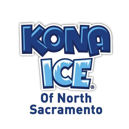 A logo for Kona Ice of North Sacramento, likely a shaved ice or snow cone brand.