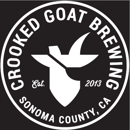 Logo for Crooked Goat Brewing, established 2013, located in Sonoma County, CA.