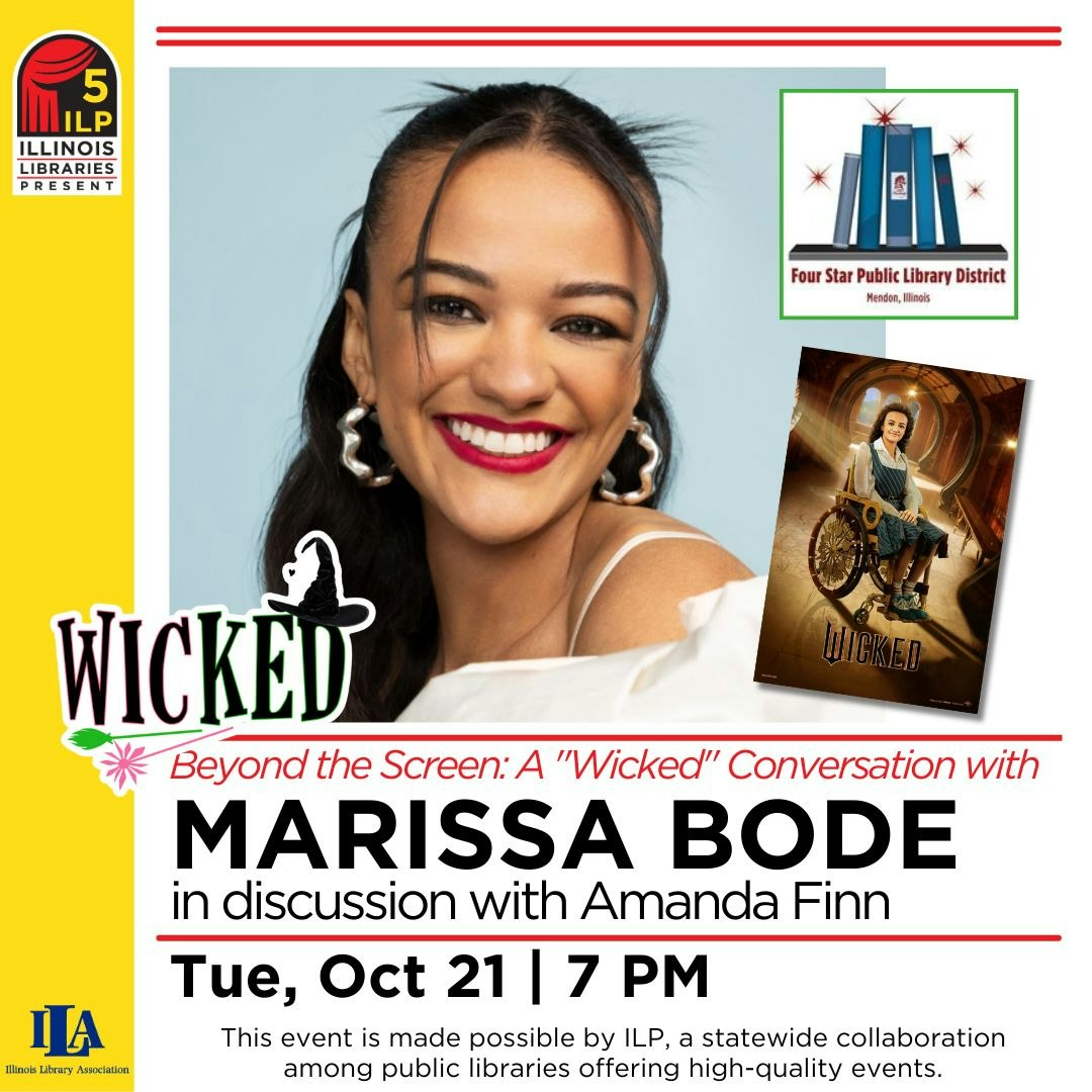"Beyond the Screen: A 'Wicked' Conversation with Marissa Bode" event on Oct 21, 7 PM, by Illinois Libraries.