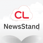 Cloud logo with "CL" and "NewsStand" text below, set against a white background.