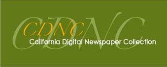 Logo of California Digital Newspaper Collection on a green background.