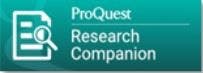 ProQuest Research Companion logo with a document and magnifying glass icon.