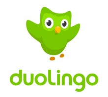 Green owl and "duolingo" text below it.