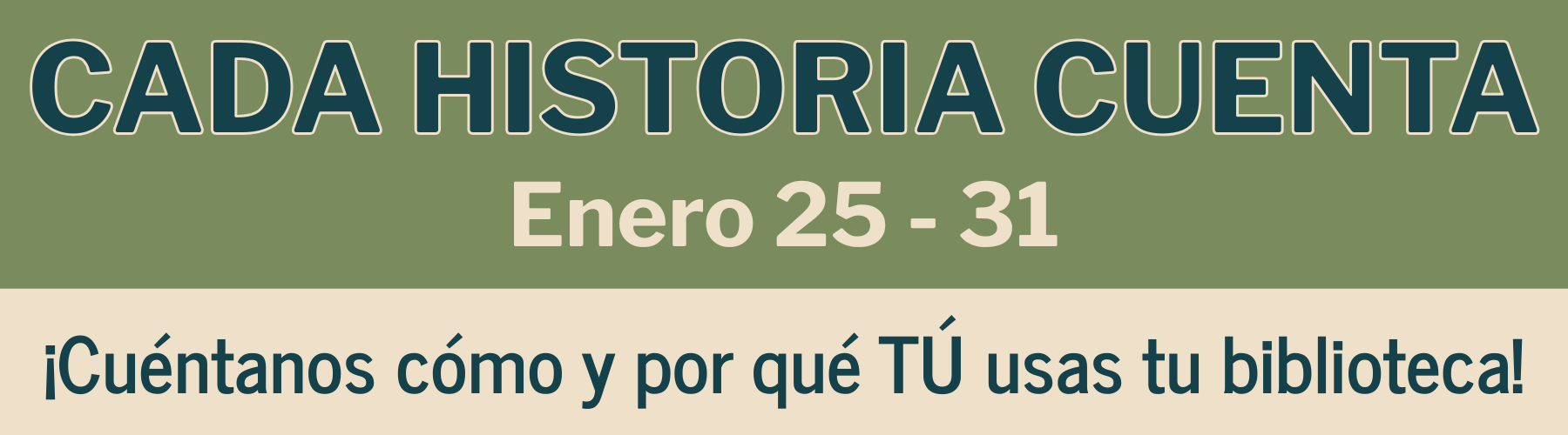 The image promotes an event from January 25-31, asking people to share how and why they use their library.