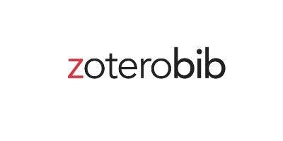 The image shows the logo of "zoterobib" with "z" in red and the rest in black.