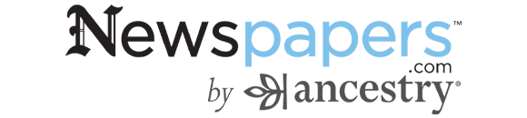 Logo: "Newspapers.com by Ancestry."