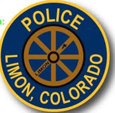 A badge graphic with "POLICE LIMON, COLORADO" around a wheel-like emblem.