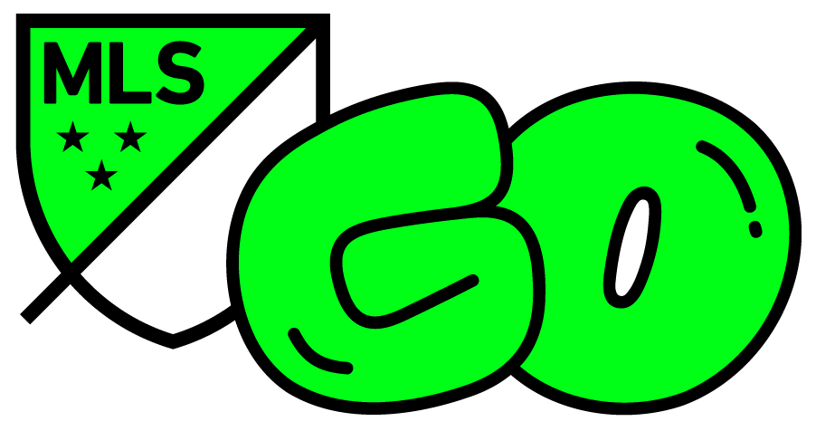 MLS GO logo with a stylized shield and green lettering.
