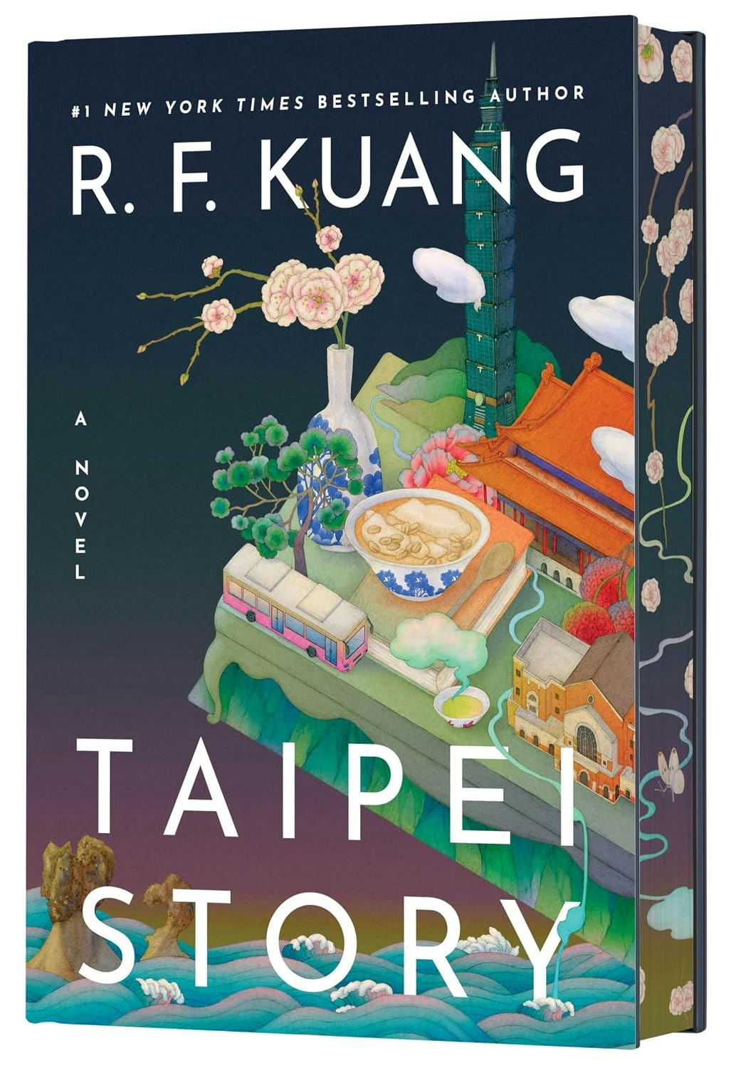 The image features the book "Taipei Story" by R. F. Kuang, showcasing a colorful and artistic cover with elements representing Taipei.