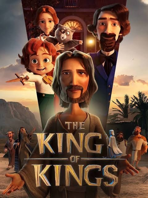 Animated characters in a collage with the title "The King of Kings" in the center.