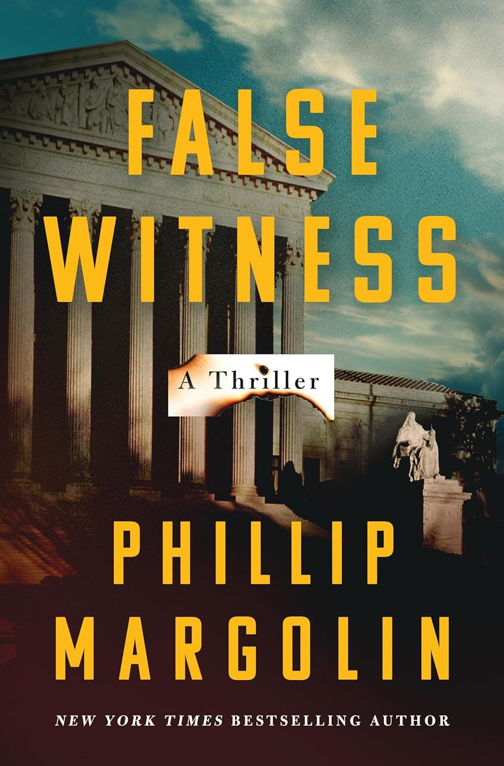 Book cover for "False Witness" by Phillip Margolin, a thriller.