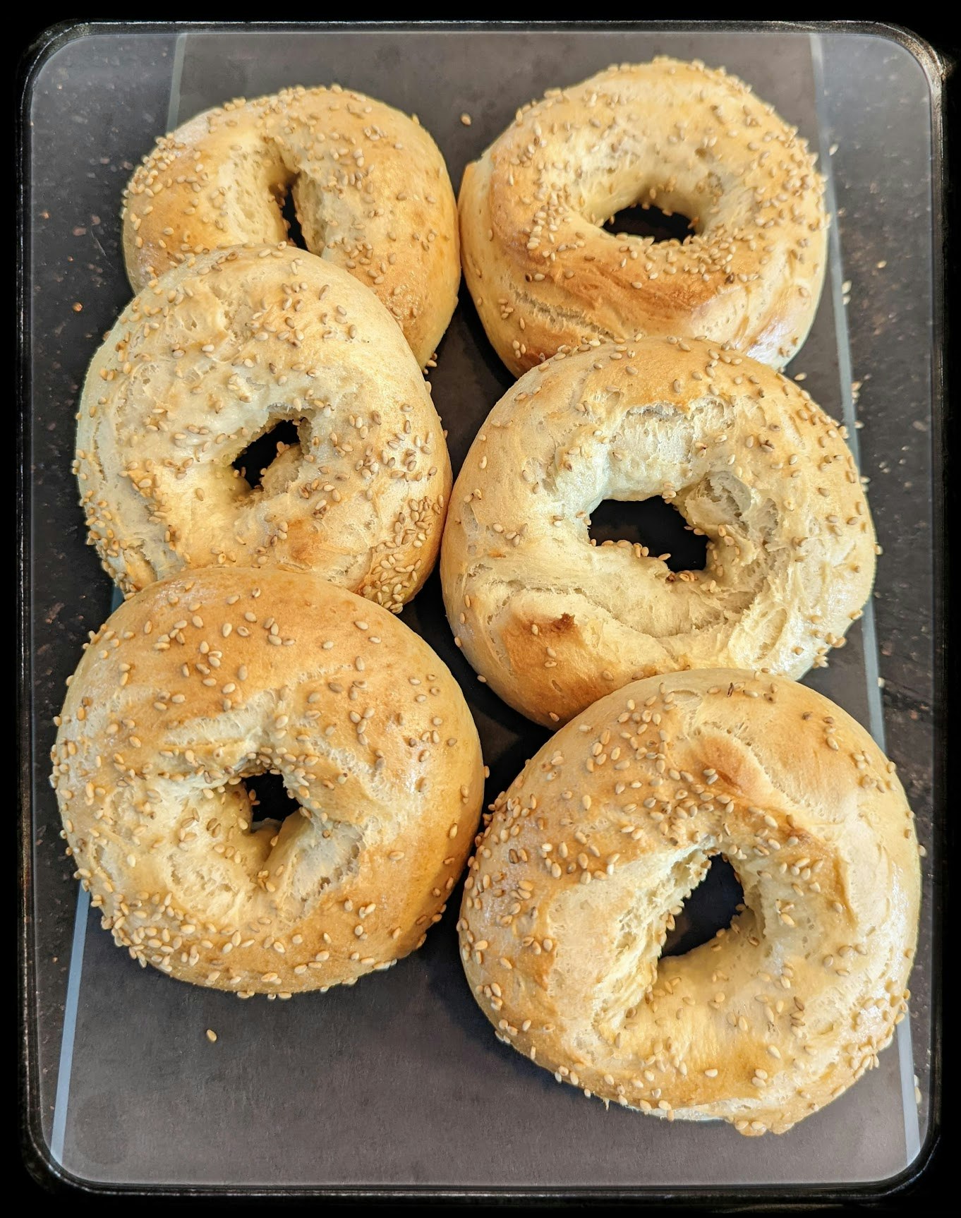 May contain: bread, food, and bagel