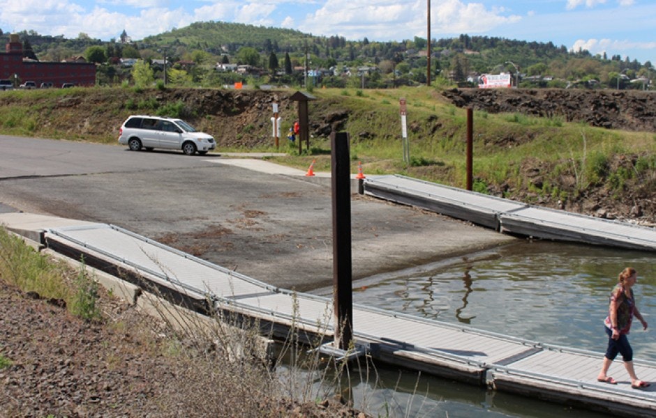 The marina boat ramp