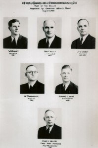 Historical document with 6 black-and-white portraits of men in suits