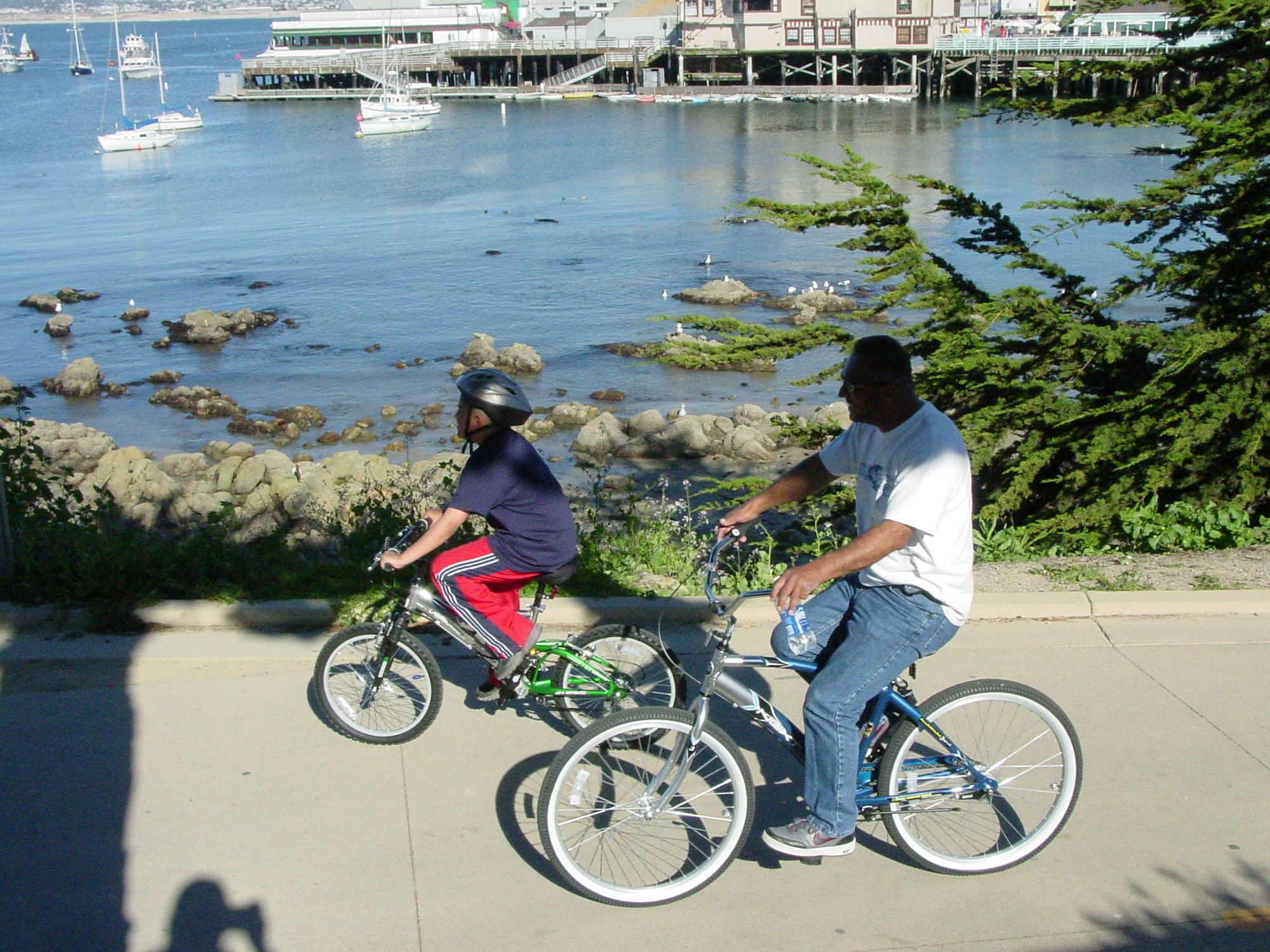 May contain: person, human, bicycle, bike, vehicle, transportation, wheel, machine, and boat