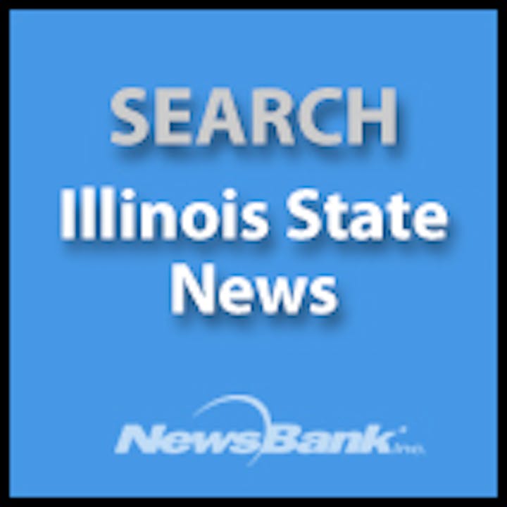 An advertisement for searching Illinois State news on NewsBank.