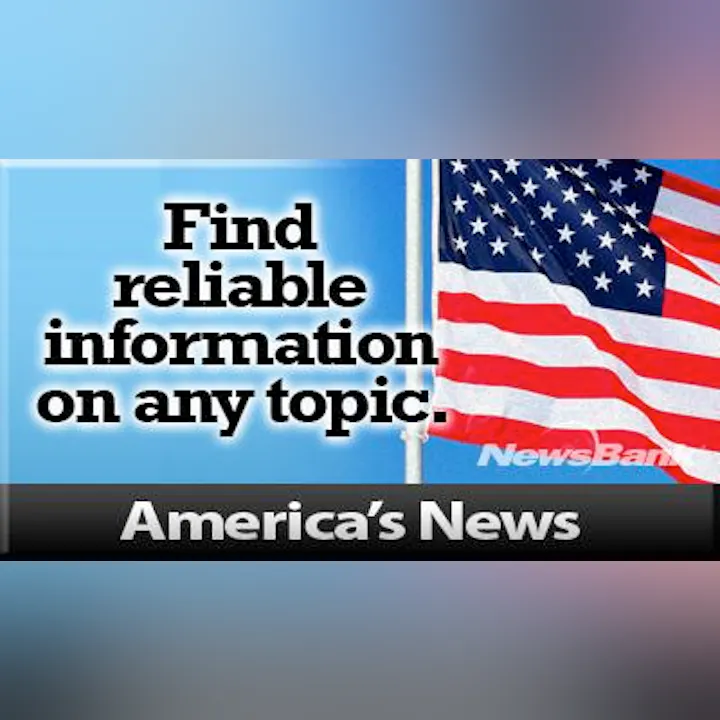 The image features an American flag and text promoting reliable information on any topic, labeled "America's News."