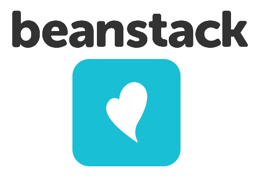 The image features the logo of "Beanstack," with a heart-shaped icon on a turquoise background and the name in gray.