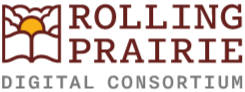 Logo of Rolling Prairie Digital Consortium featuring a sunrise and grasslands.
