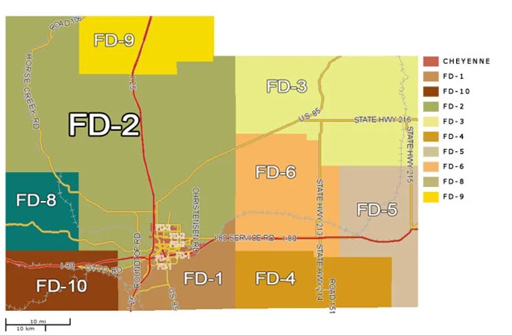 Wyoming Fire Districts Map