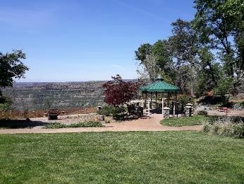 grass park with a gazebo