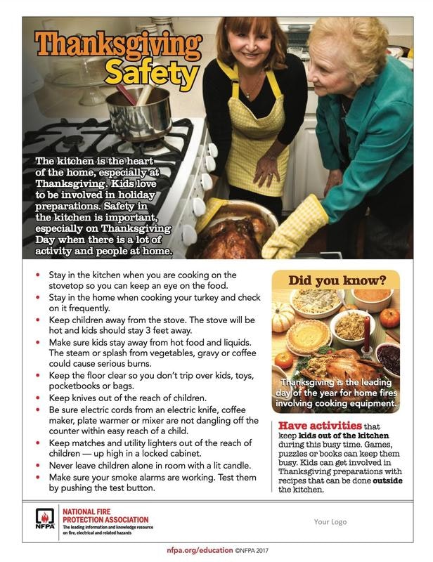 Tips for Thanksgiving kitchen safety: Stay attentive, keep kids away from hot items, and ensure devices are safe. Enjoy holiday prep!