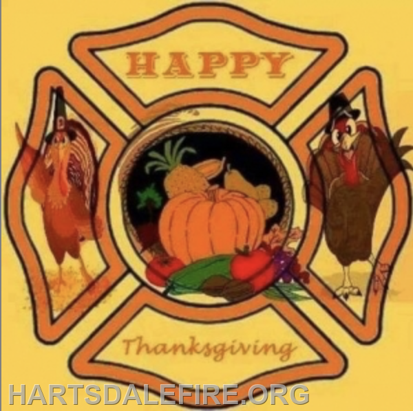 An illustration featuring two cartoon turkeys and a pumpkin, with "Happy Thanksgiving" prominently displayed.