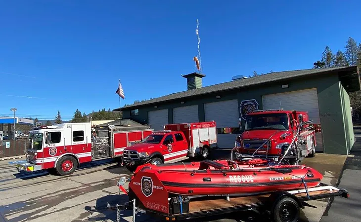 May contain: fire truck, transportation, truck, vehicle, and fire station