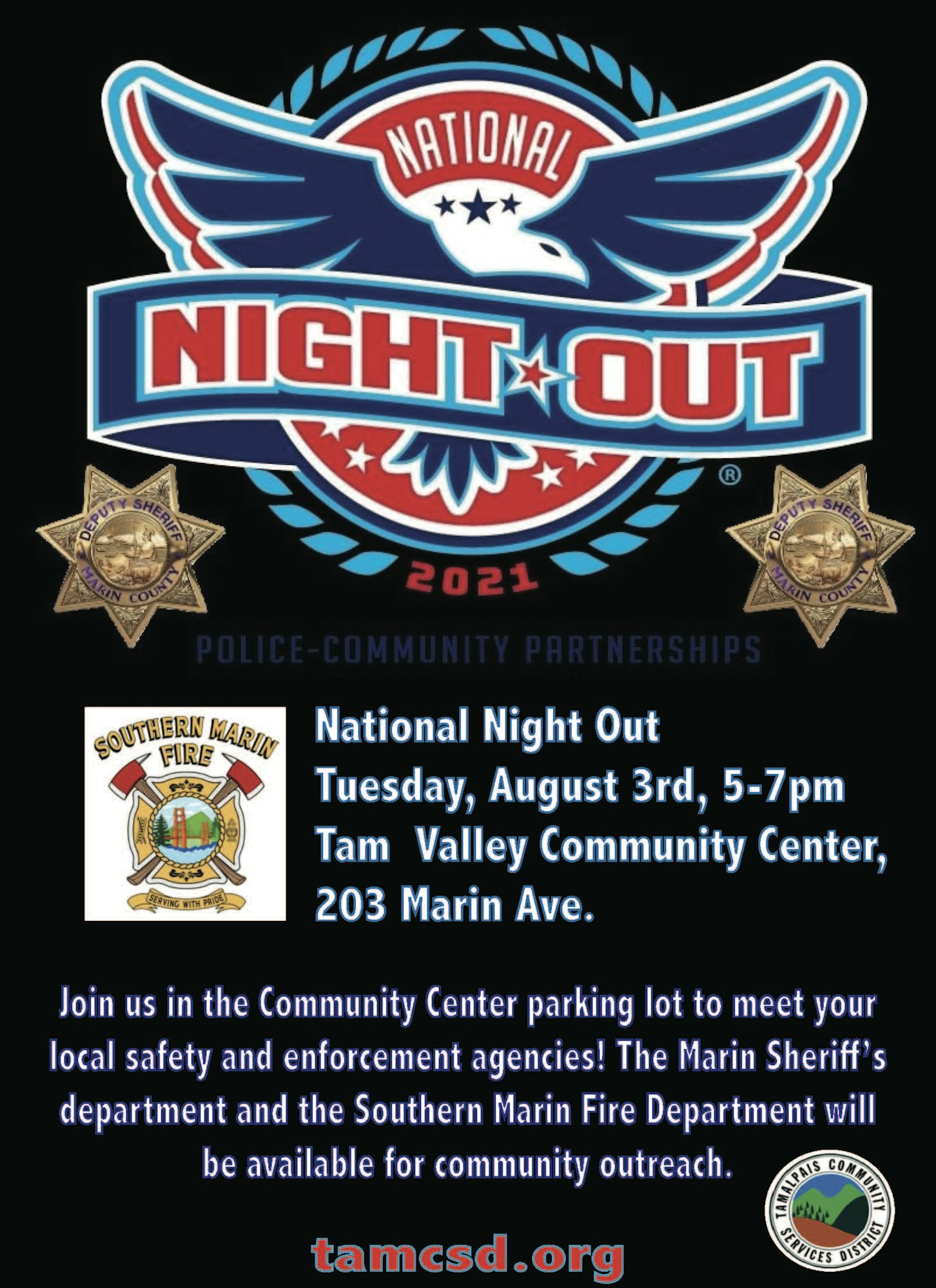 Join us for National Night Out - Tamalpais Community Services District With Regard To National Night Out Flyer Template Join us for National Night Out - Tamalpais Community Services District With Regard To National Night Out Flyer Template