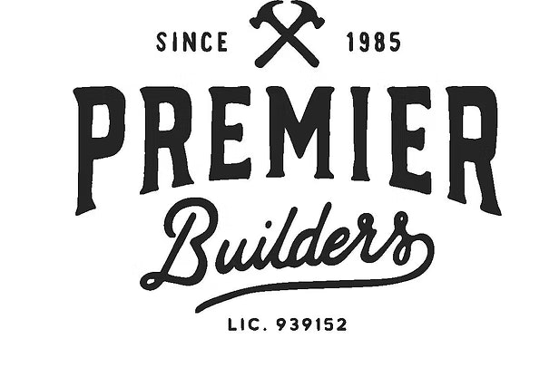 The image features a logo for "Premier Builders," established in 1985, with a license number 939152.