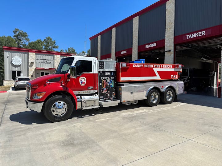 May contain: car, transportation, vehicle, fire station, fire truck, and truck